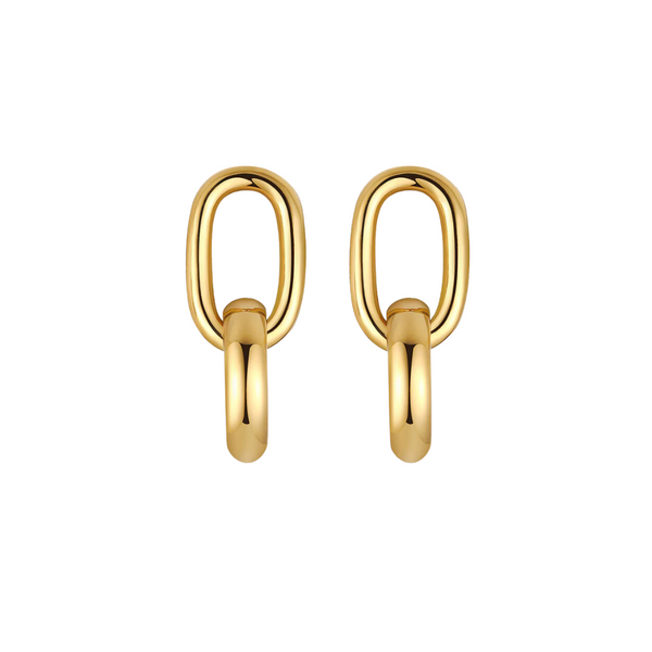 MINI LINKS EARRINGS - 18K GOLD-PLATED