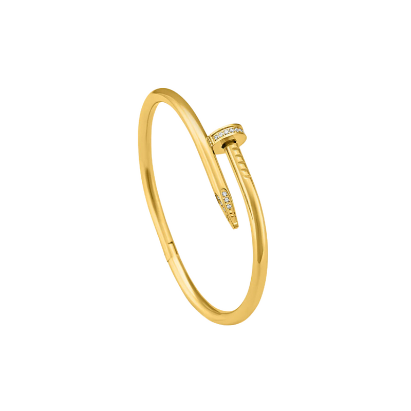 NAIL BANGLE - 18K GOLD-PLATED