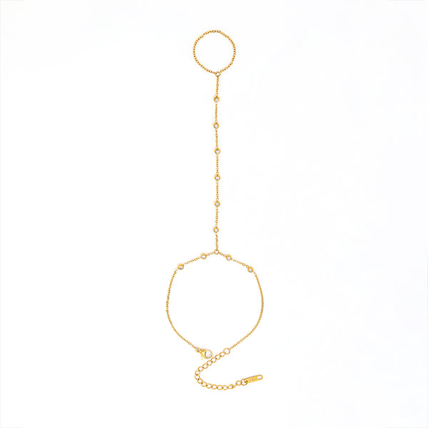 DAINTY HAND CHAIN - 18K GOLD-PLATED