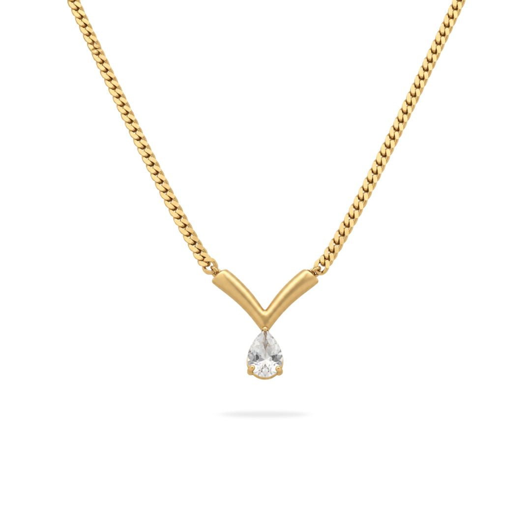 Crystal Pear Necklace