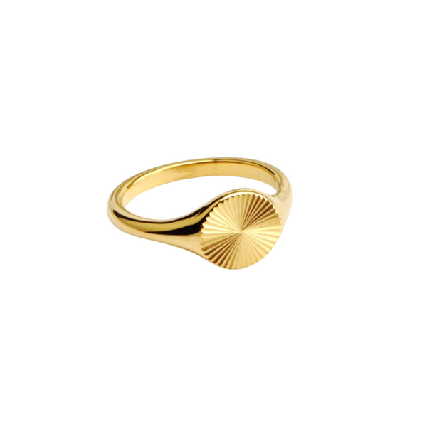 SUN RAYS RING - 18K GOLD PLATED