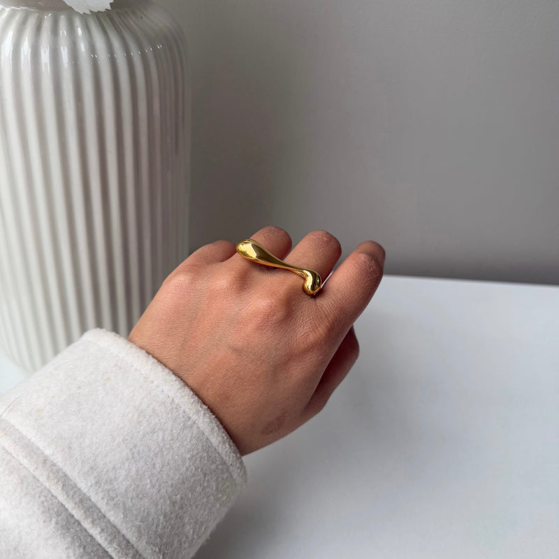 BOLD RING - 18K GOLD-PLATED