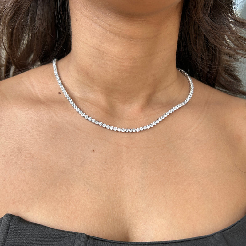 TENNIS NECKLACE/CHOKER (3MM) - Fine Silver