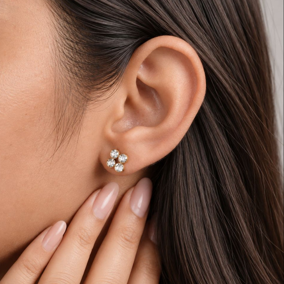 Crystal Rosette Earrings