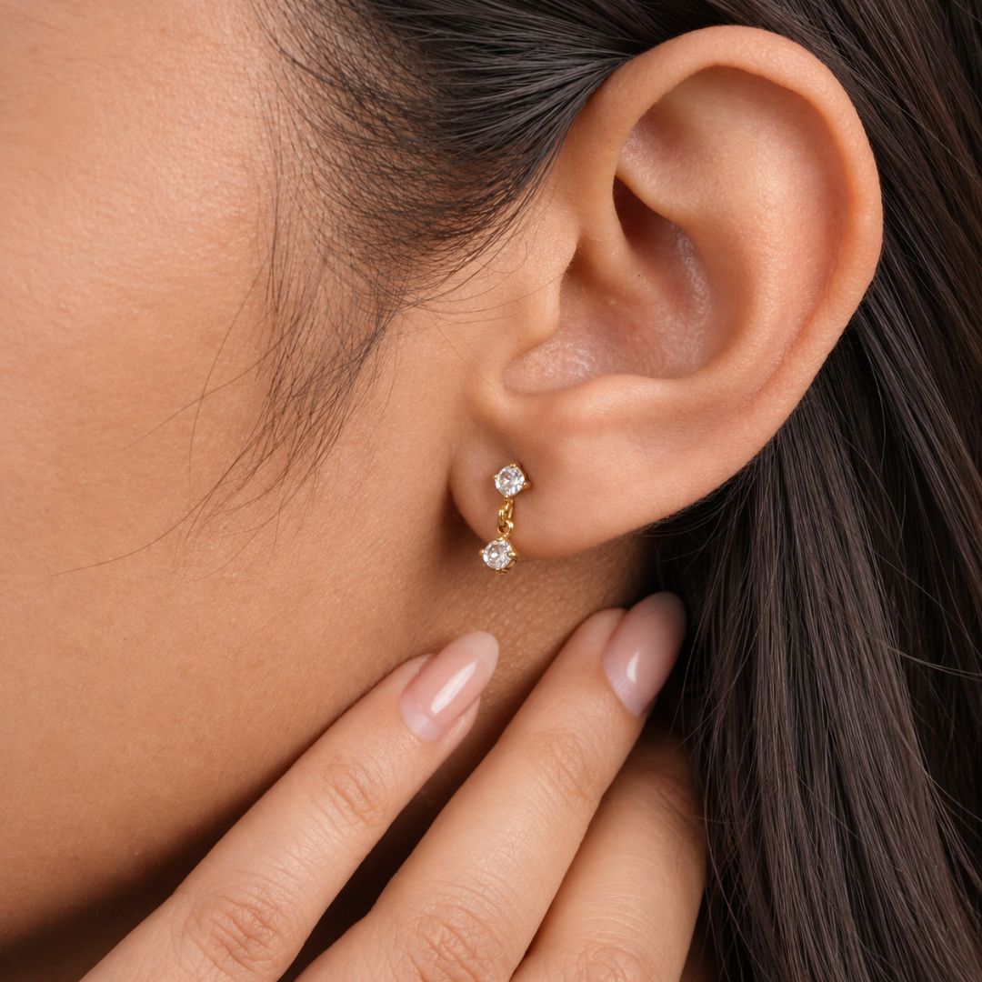Dainty Crystal Drop Earrings