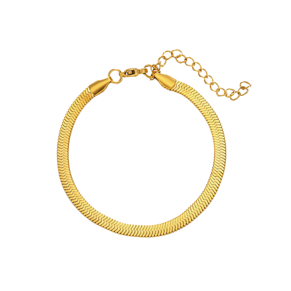 SNAKE CHAIN BRACELET - 18K GOLD-PLATED