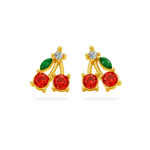 CITRINE BLOOM EARRINGS - 18K GOLD-PLATED