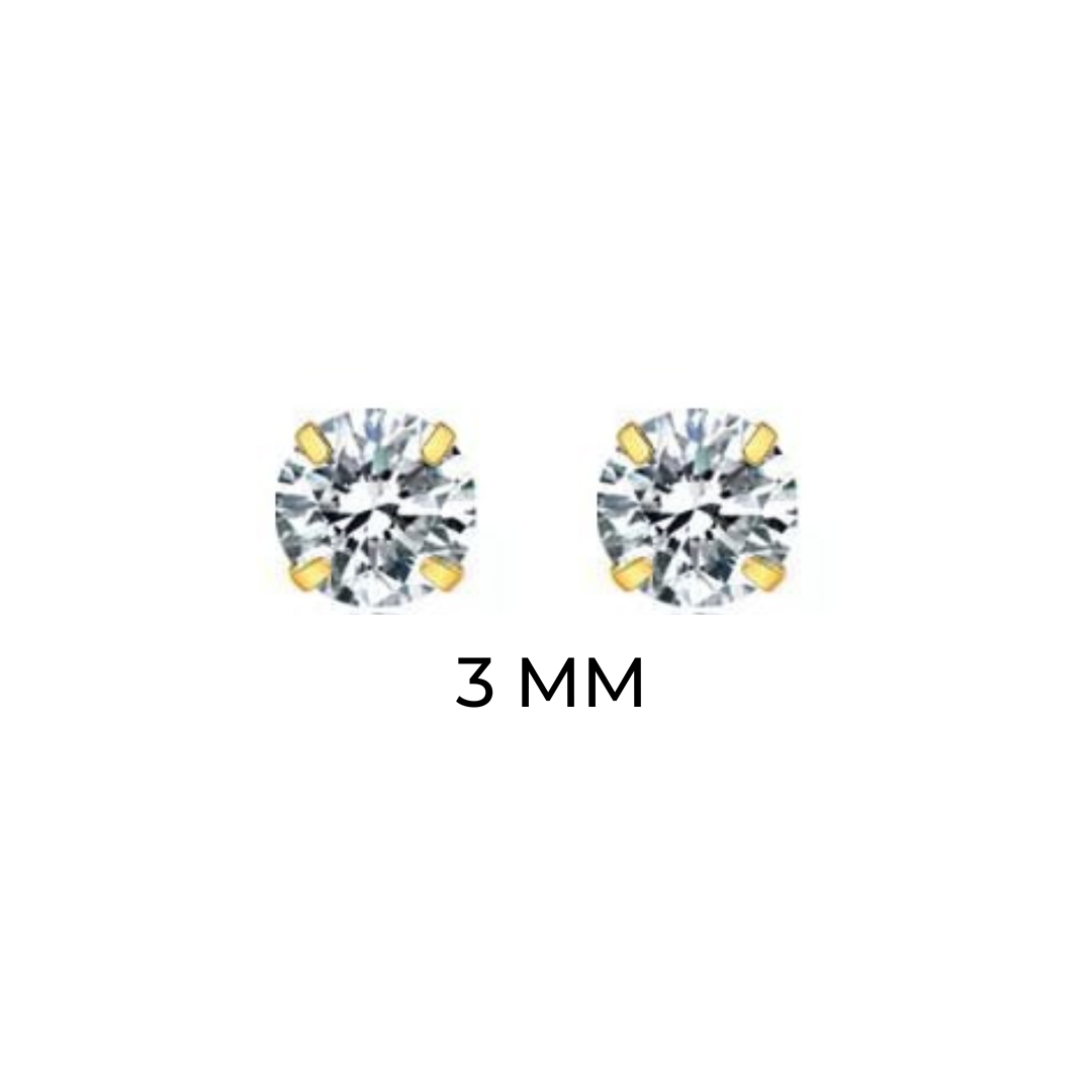 Solitaire Studs (3MM)