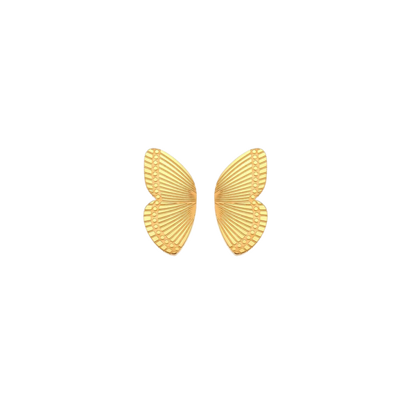 HALF-WING STUDS - 18K GOLD-PLATED