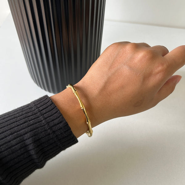 BAMBOO BRACELET - 18K GOLD-PLATED