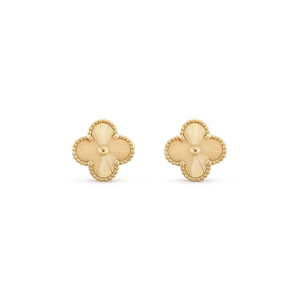 VINTAGE ALHAMBRAH EARRINGS - 18K GOLD-PLATED