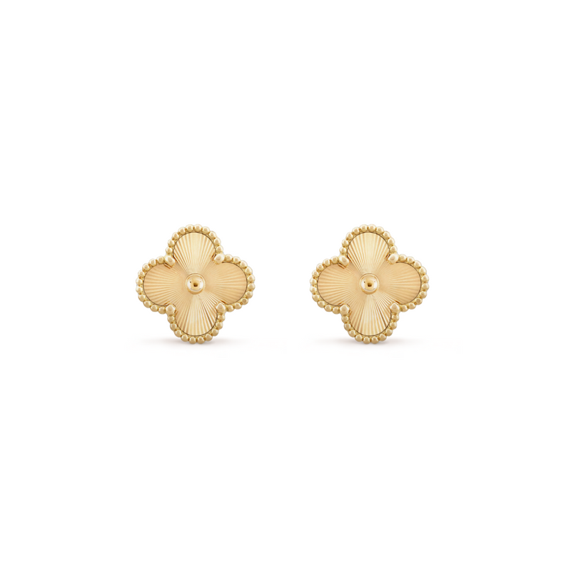 VINTAGE ALHAMBRAH EARRINGS - 18K GOLD-PLATED