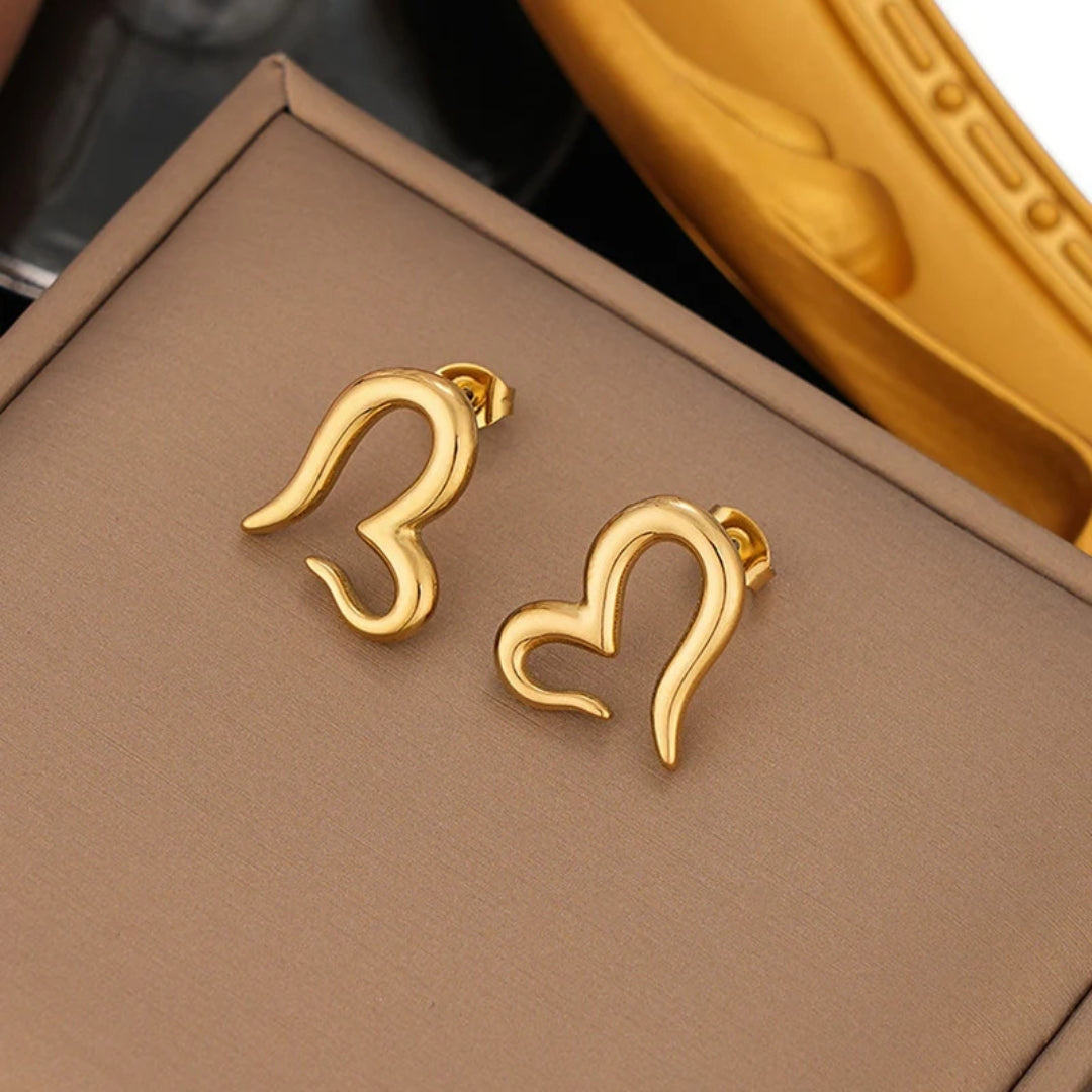 Abstract Heart Earrings