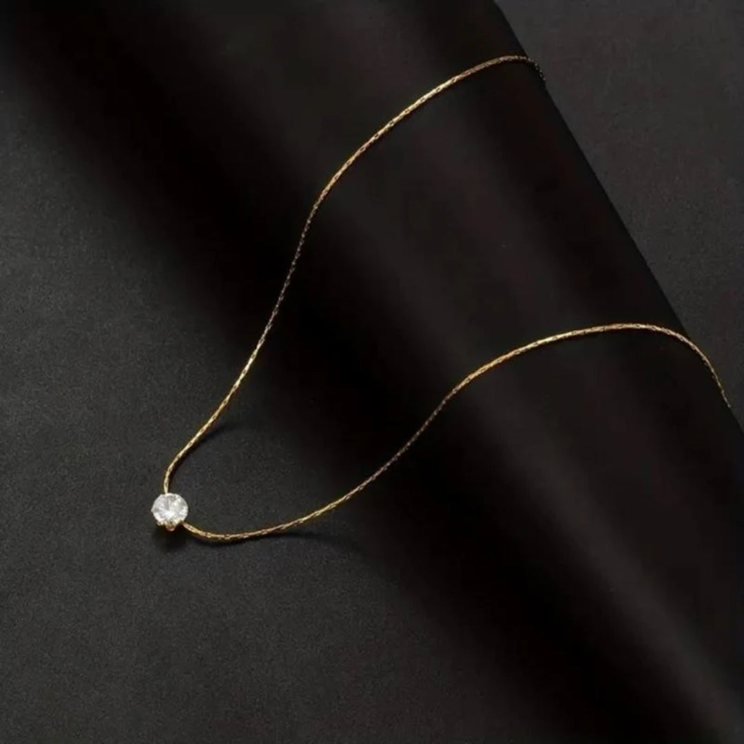 Dainty Solitaire Necklace