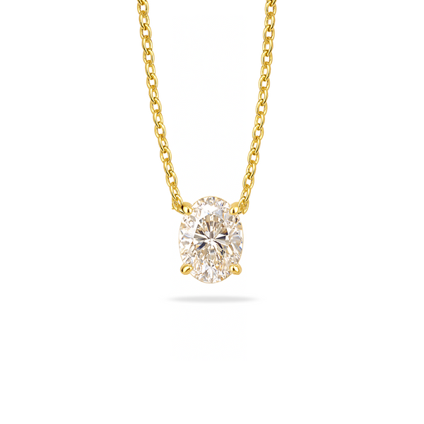 OVAL NECKLACE - 18K GOLD-PLATED