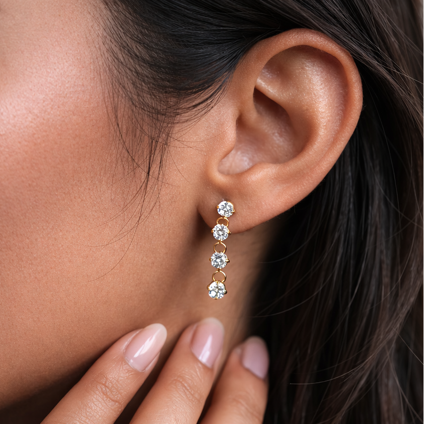 Solitaire Dangler Earrings