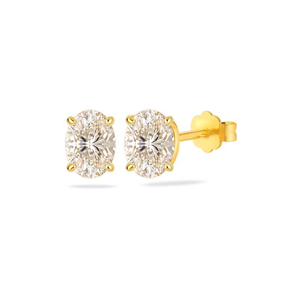 OVAL EARRINGS - 18K GOLD-PLATED