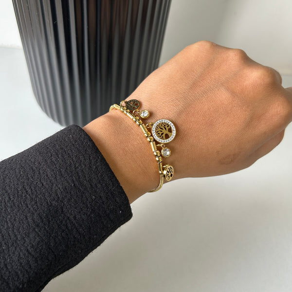 TREE OF LIFE BRACELET - 18K GOLD-PLATED