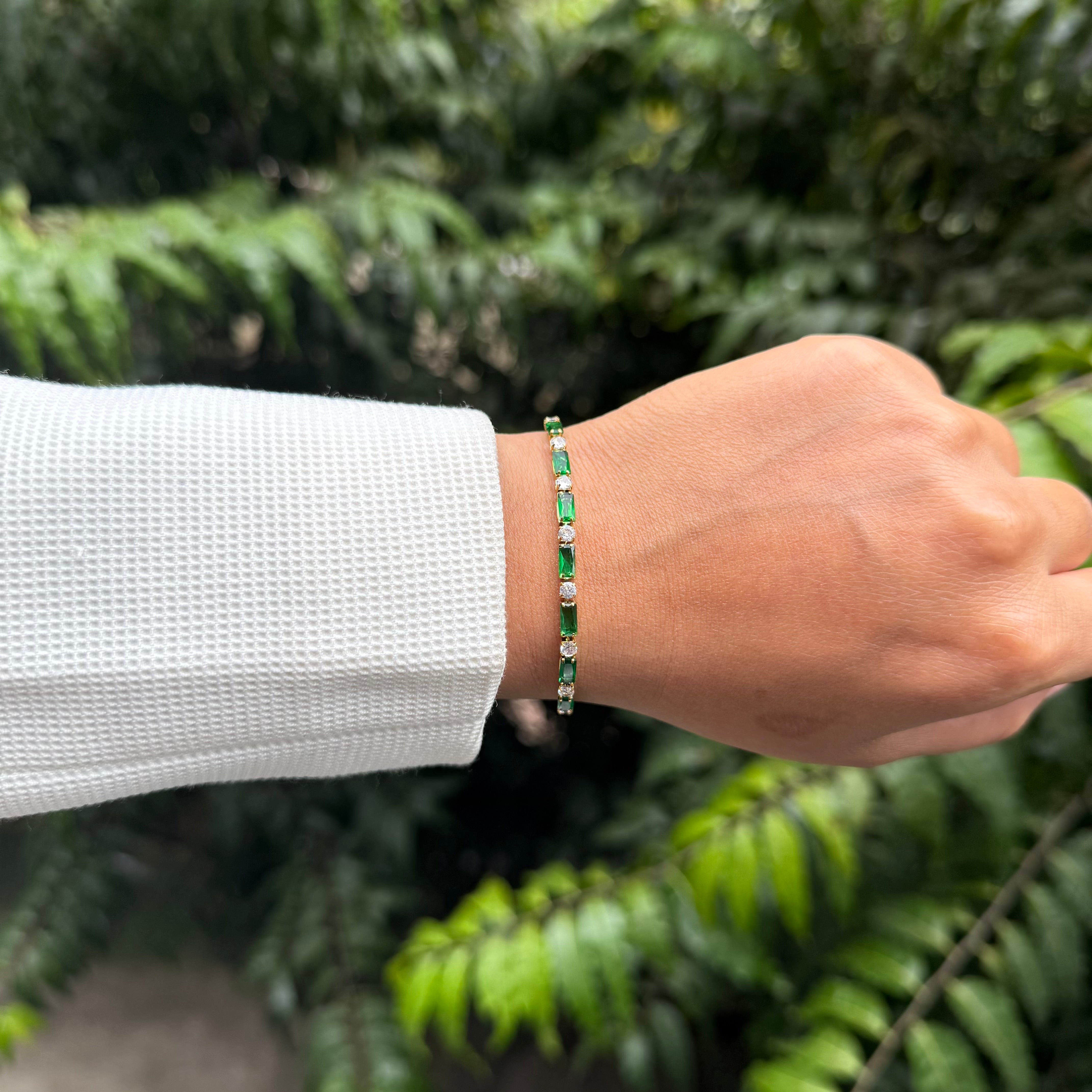 Emerald Solitaire Bracelet