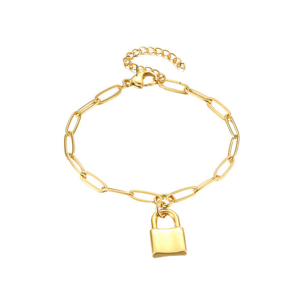 LOCK BRACELET - 18K GOLD-PLATED