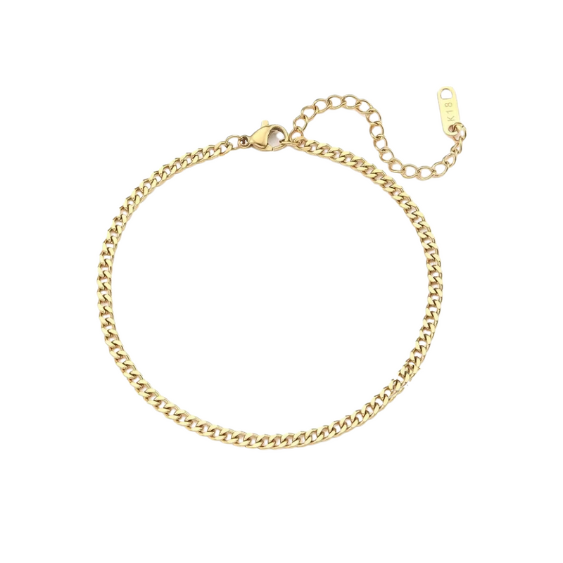 CUBAN CHAIN BRACELET - 18K GOLD-PLATED