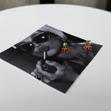 CITRINE BLOOM EARRINGS - 18K GOLD-PLATED