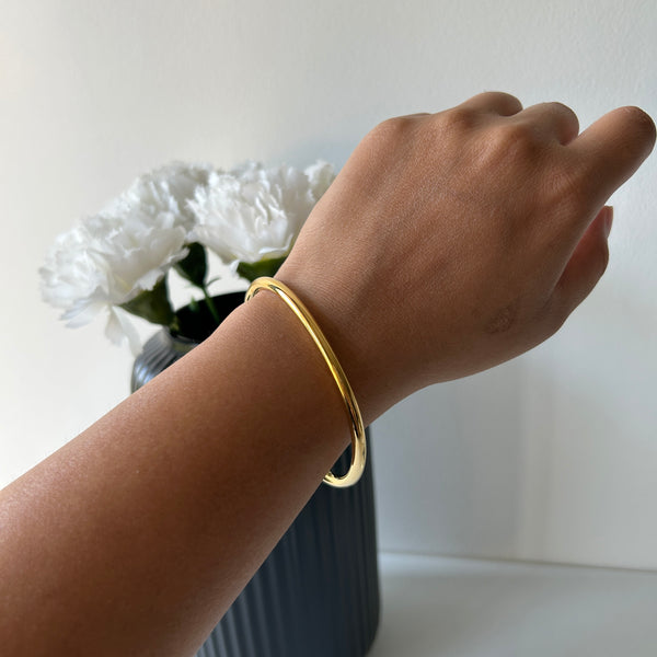 SOLID BRACELET - 18K GOLD-PLATED