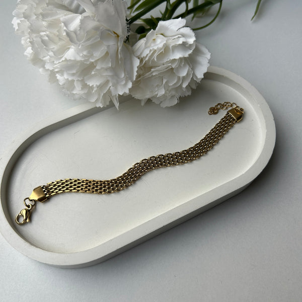 MESH BRACELET - 18K GOLD-PLATED