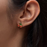 CITRINE BLOOM EARRINGS - 18K GOLD-PLATED