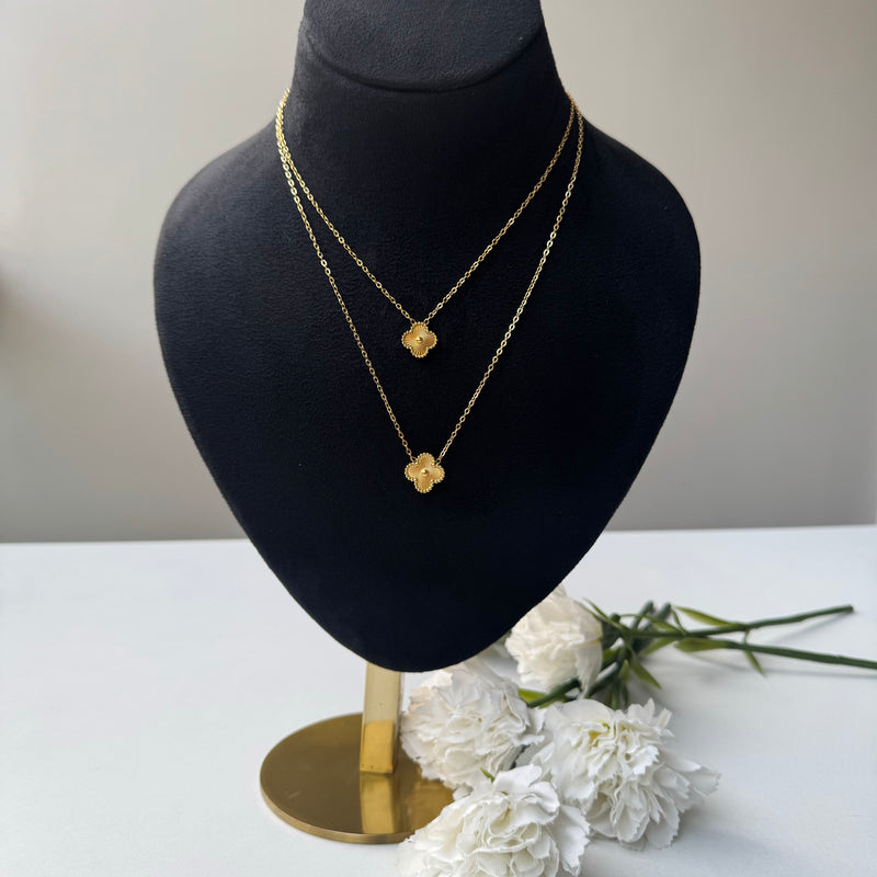 VINTAGE TRÈFLE NECKLACE - 18K GOLD-PLATED