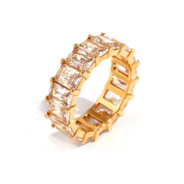 BAGUETTE RING - 18K GOLD PLATED