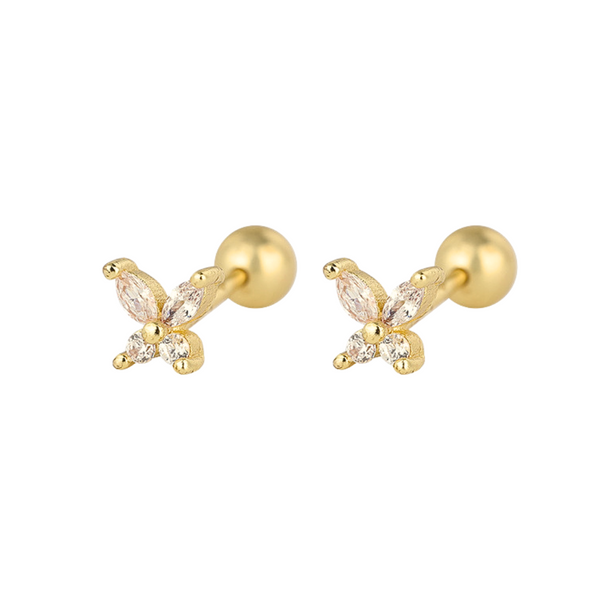 VIOLETTA STUDS - 18K GOLD-PLATED