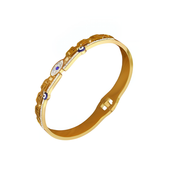 EVIL EYE BANGLE - 18K GOLD-PLATED