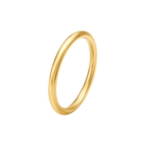 PLAIN SOLID RING - 18K GOLD PLATED