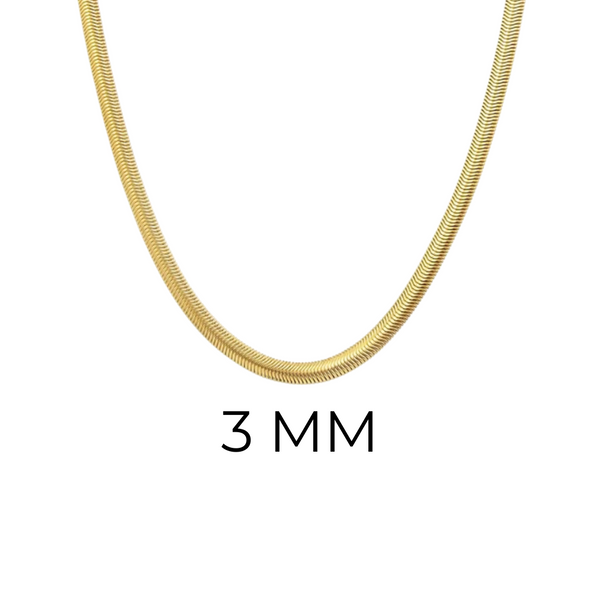 SNAKE CHAIN (3mm)- 18K GOLD-PLATED