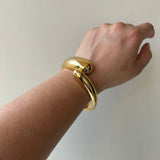 SNAKE STATEMENT BRACELET - 18K GOLD-PLATED