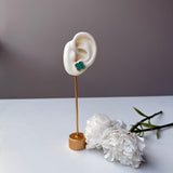 GREEN TRÈFLE EARRINGS  - 18K GOLD-PLATED