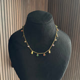 MULTICOLOR DROP NECKLACE - 18K GOLD-PLATED