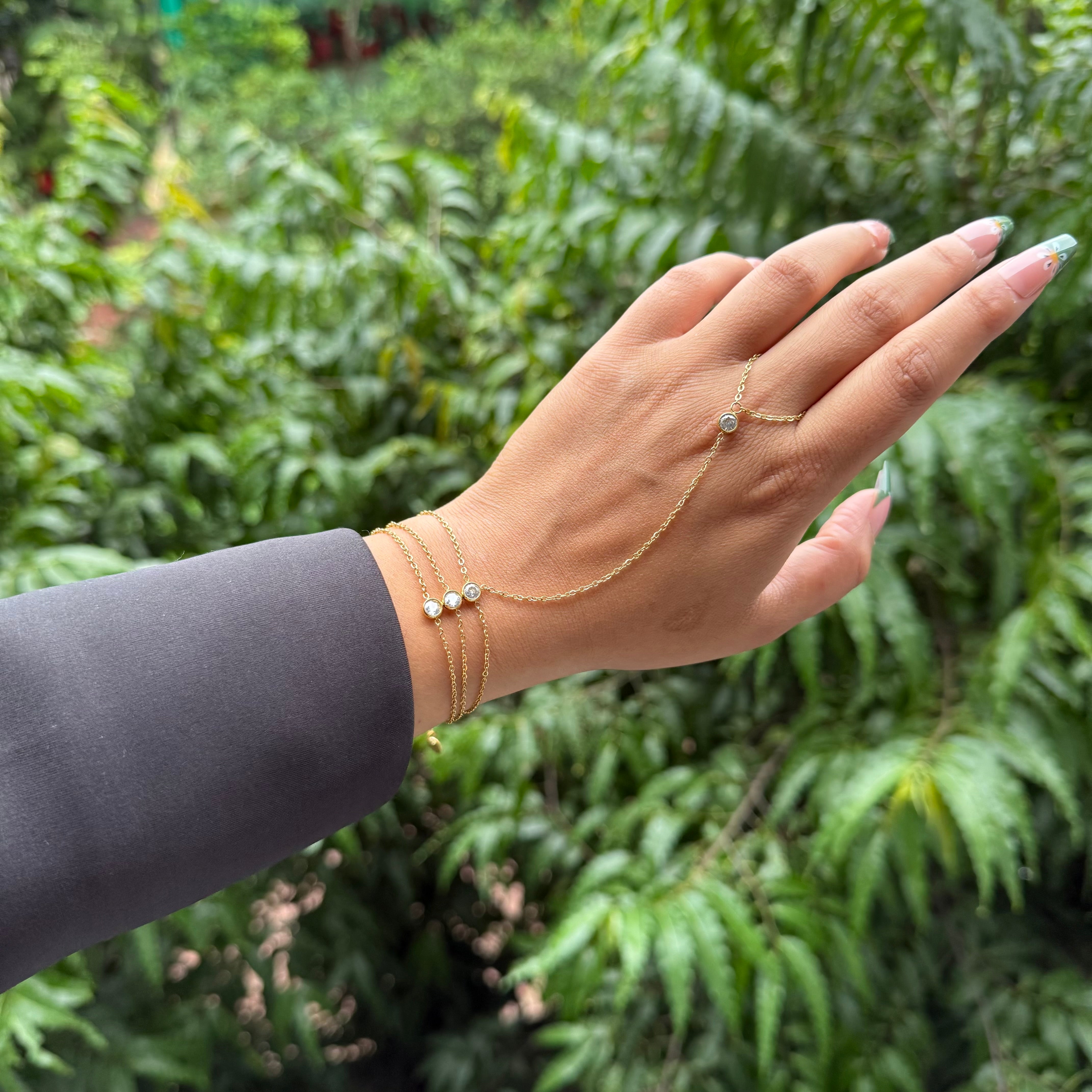 Multi-Strand Handchain Bracelet