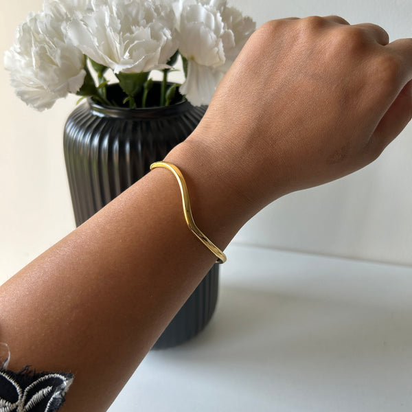 WAVE BRACELET - 18K GOLD-PLATED