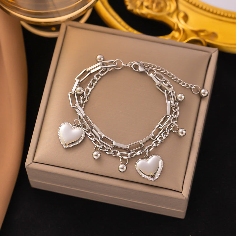 HEART DROP BRACELET - 18K GOLD-PLATED