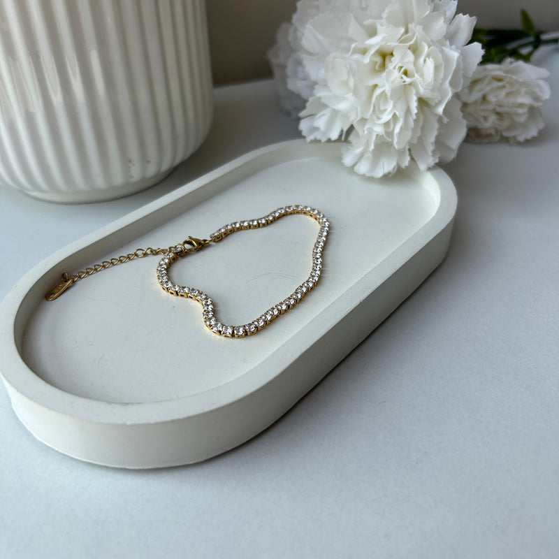 TENNIS ANKLET (3MM) - 18K GOLD-PLATED