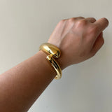 SNAKE STATEMENT BRACELET - 18K GOLD-PLATED