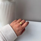 VINTAGE ALHAMBRAH RING - 18K GOLD-PLATED