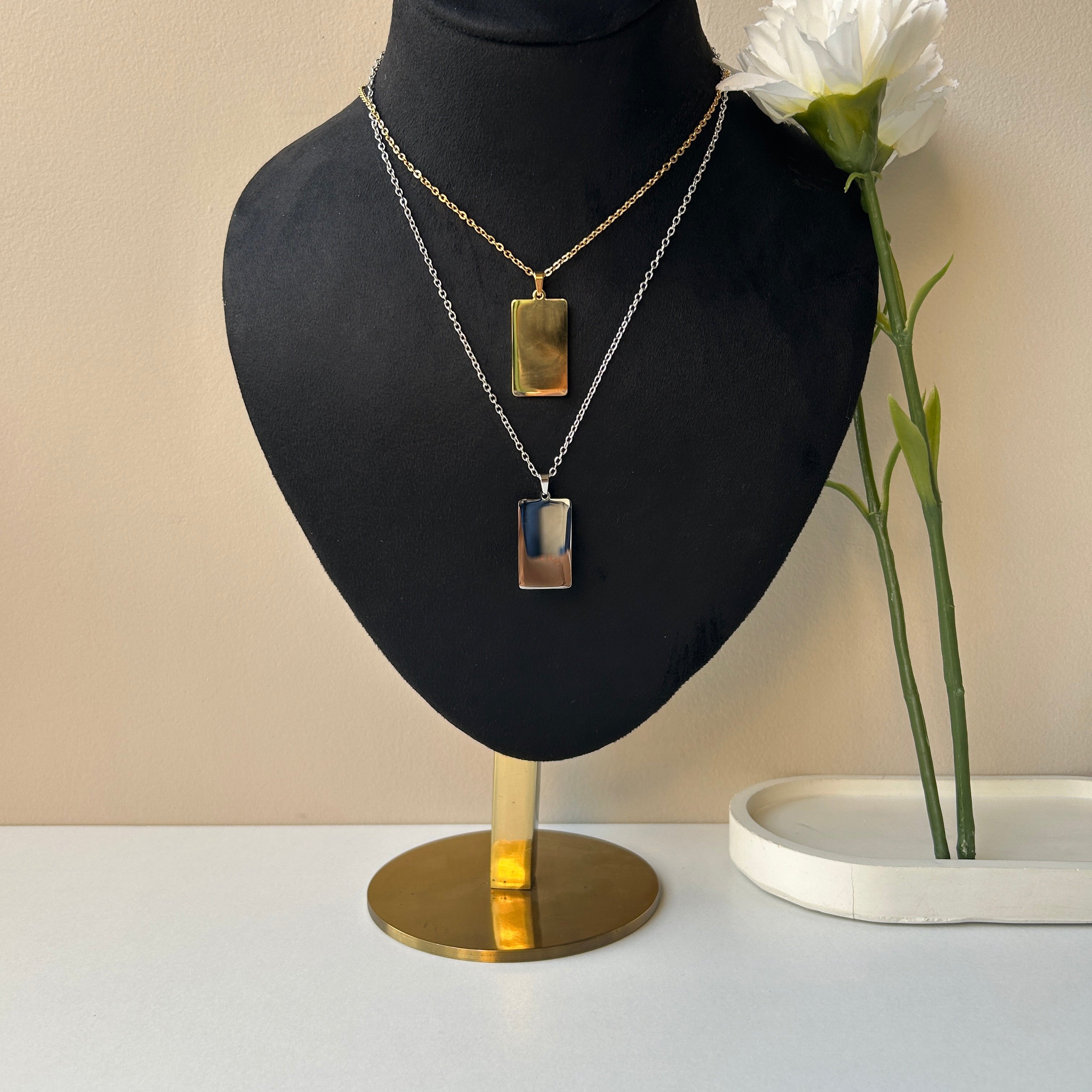 Personalised Rectangle Necklace