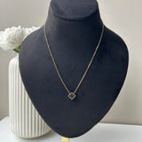 BLACK CLOVER NECKLACE - 18K GOLD-PLATED