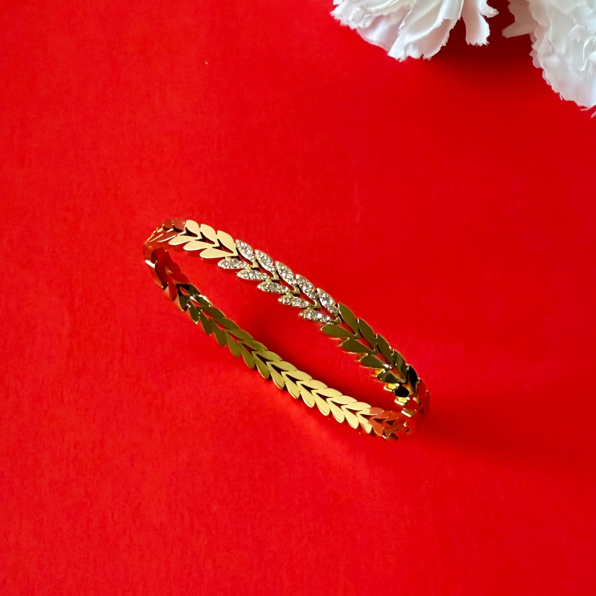 Studded Leaf Bracelet