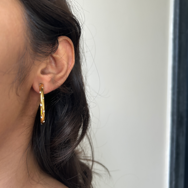 DAZZLE HOOPS - 18K GOLD PLATED