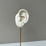 WHITE CLOVER EARINGS - 18K GOLD-PLATED