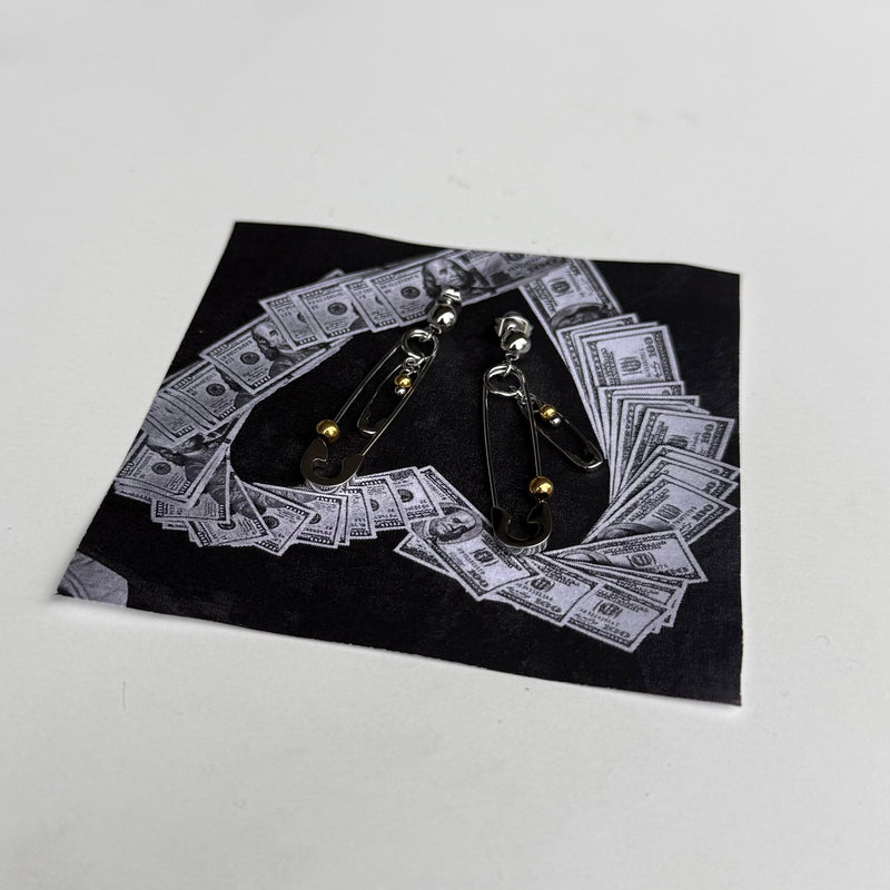 PIN EARRINGS - 18K GOLD-PLATED